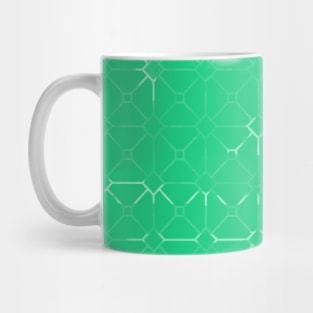 Faded Green geometric abstract Mug